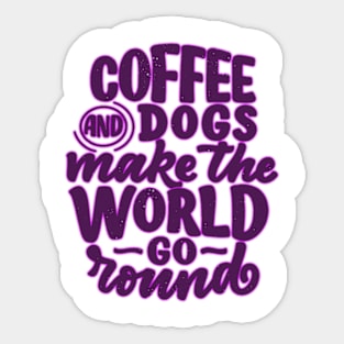 Coffee and Dogs Sticker